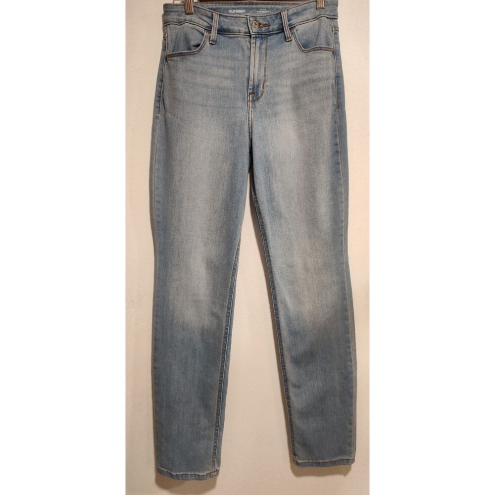Old Navy Women's Light Blue Jeans Size 4 High Rise Straight Leg